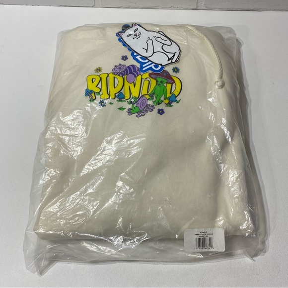 NEW - Rip n Dip - Rabbit Hole Hoodie - Bone - XL - Picture 2 of 6